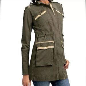CAbi Jacket Women’s Army Green Olive Anorak Zip Coat Sz Extra Small XS